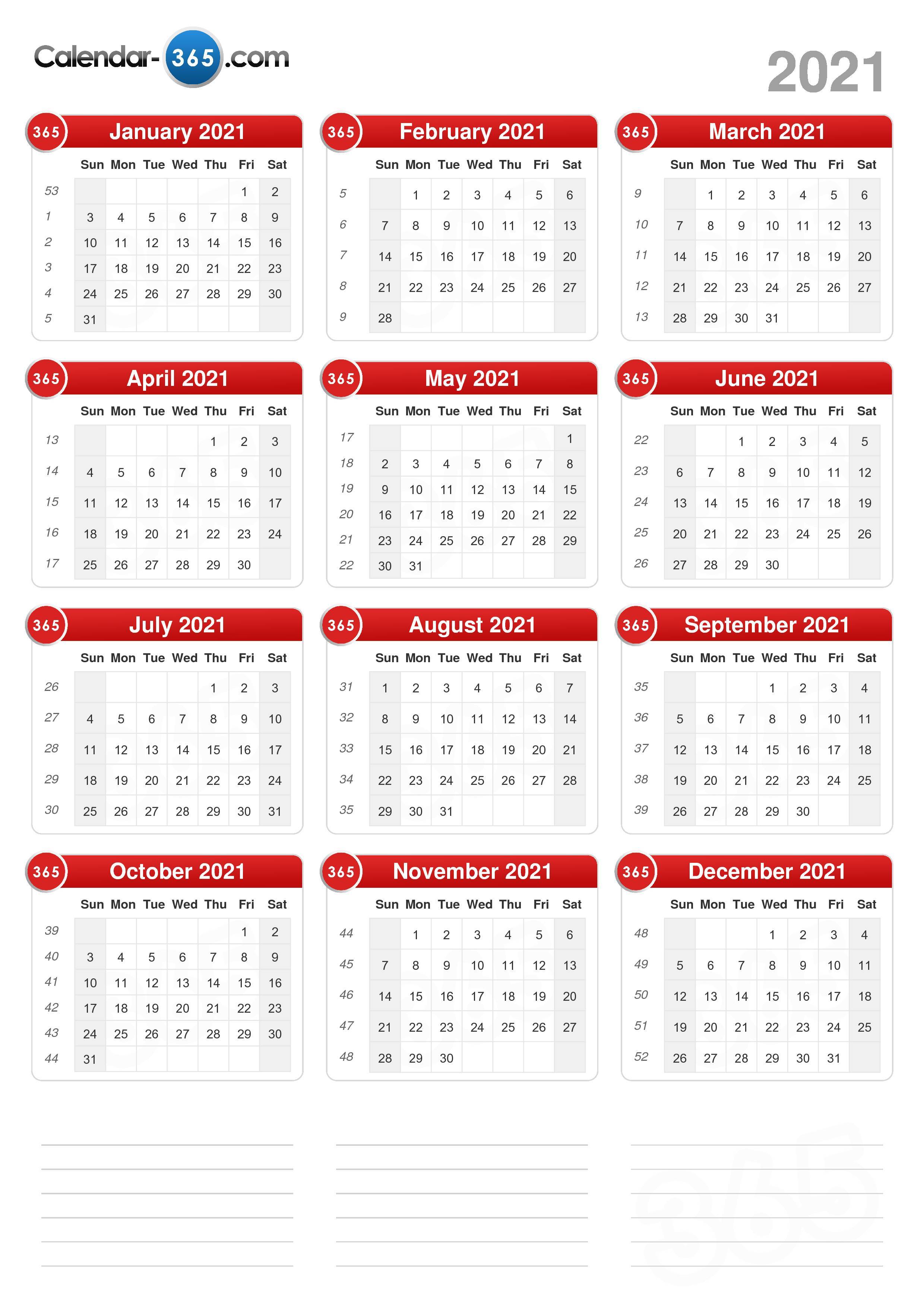 21 Calendar