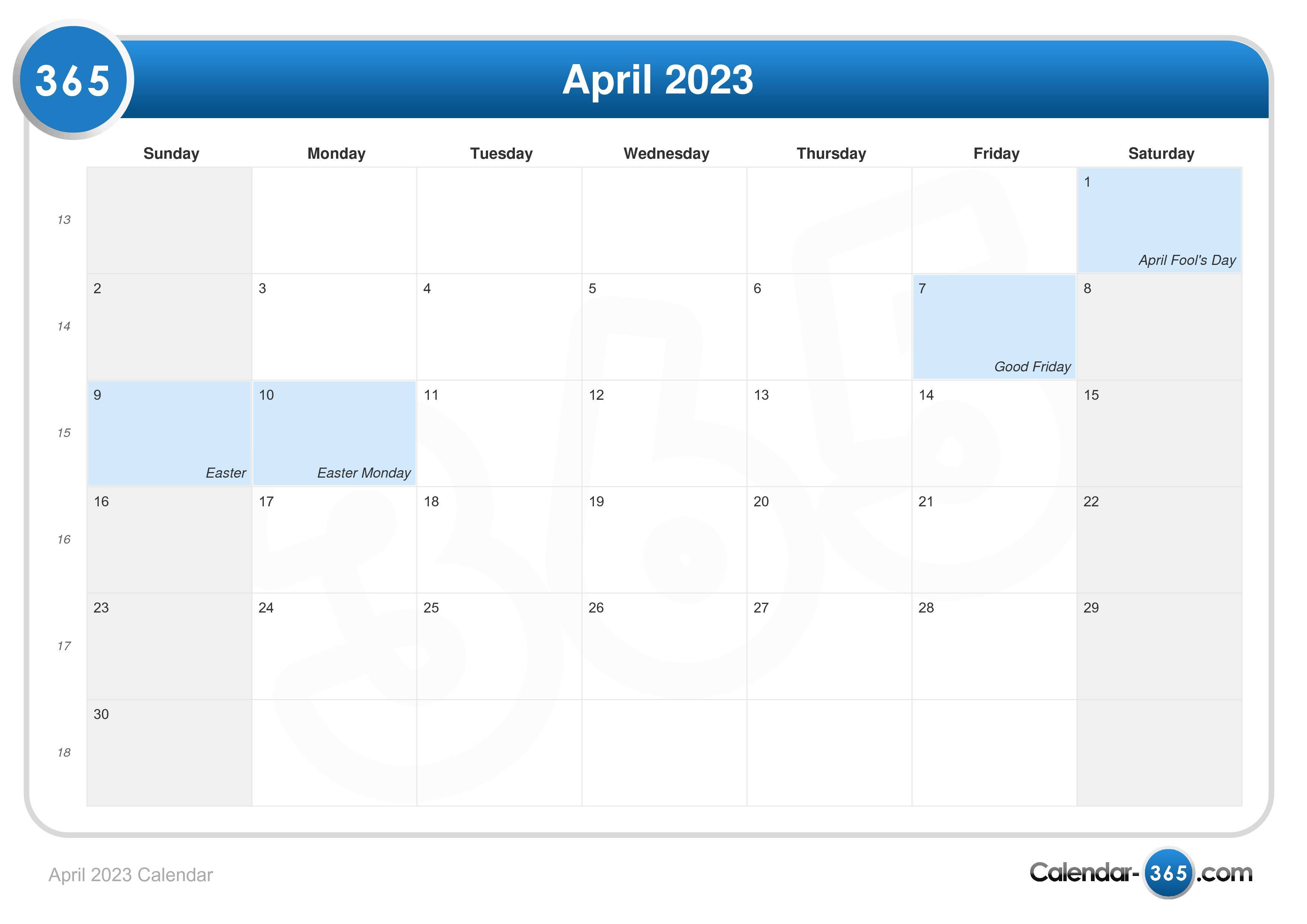 Easter 2023 Calendar Date – Get Calendar 2023 Update